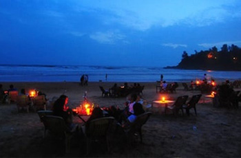 Experience the lively Baga Beach in Goa! Book a self-drive car rental in Goa for a fun-filled trip.