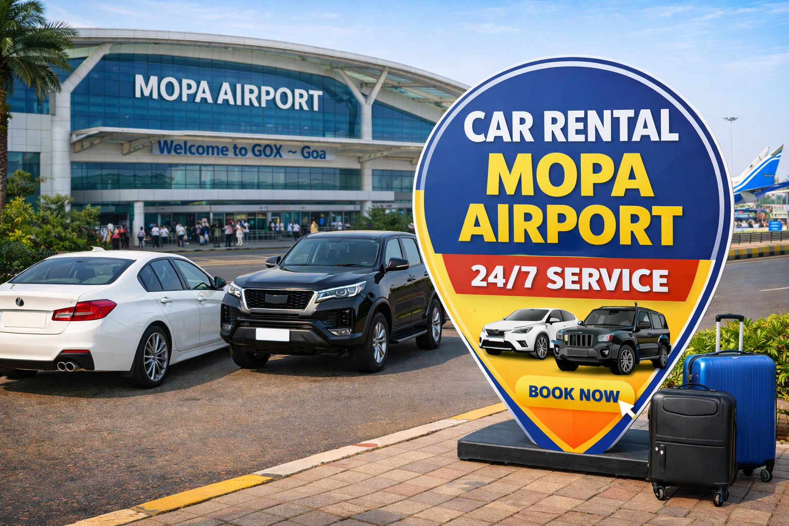 Instant car rental at Mopa Airport (GOX) for a smooth Goa arrival